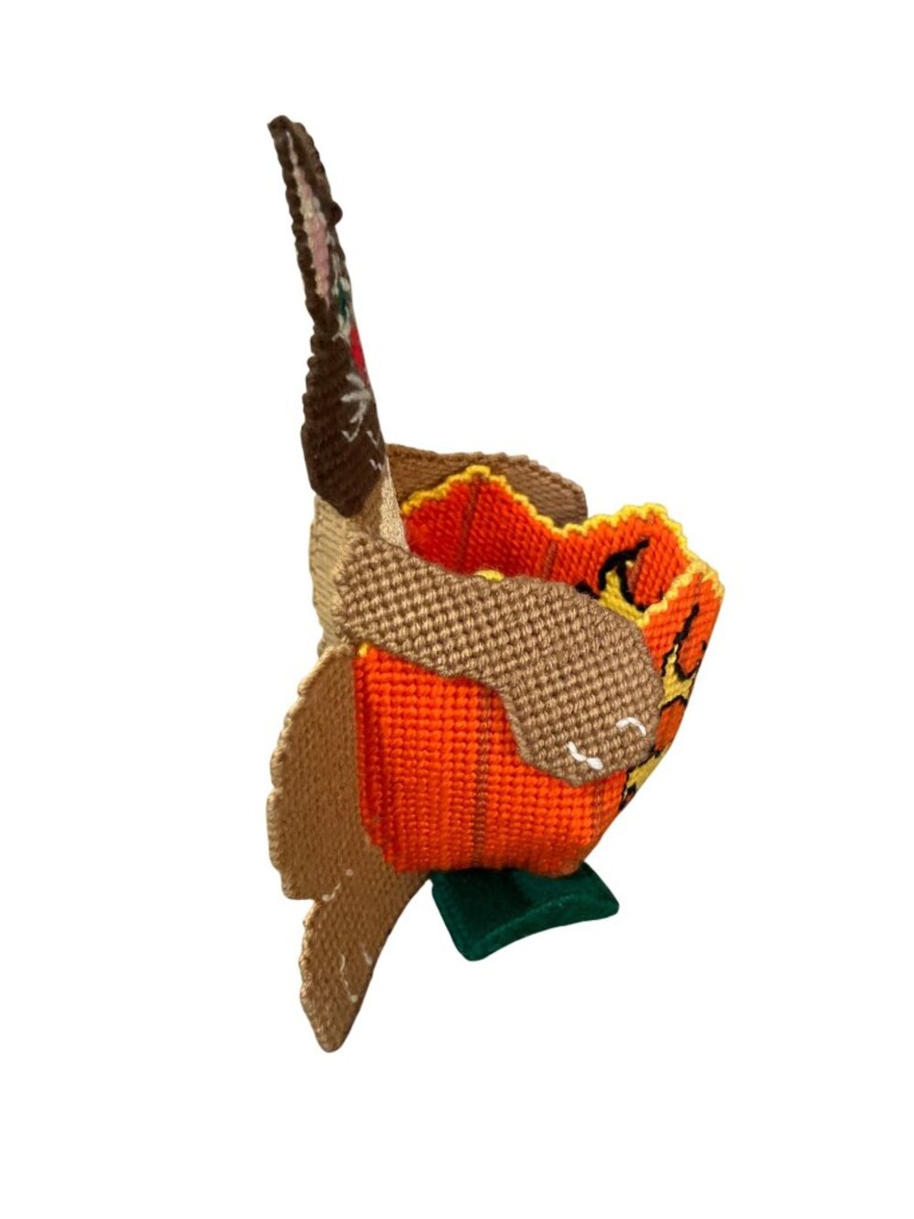 Handmade Halloween Cat Basket With Pumpkin Design Used - Picture 3 of 9
